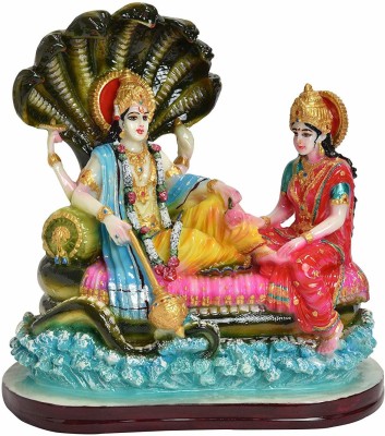 Gifts 'N' Greetings Home Décor Polyresin Elegant Laxmi Narayan Show Piece Decorative Showpiece  -  24 cm(Polyresin, Multicolor)