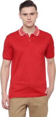 Allen Solly Solid Men Polo Neck Red T-Shirt