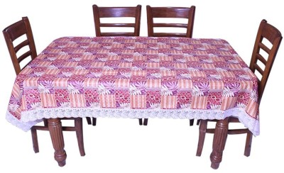 E-Retailer Floral 6 Seater Table Cover(Purple, PVC (Polyvinyl Chloride))
