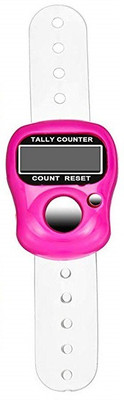 Voltegic ® Mini 5-Digit LCD Electronic Digital Finger Hand Held Ring Tally Counter Digital Tally Counter(Pink Pack of 1)