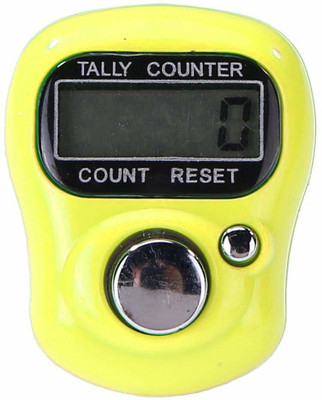 RHONNIUM 5 Digit LCD Electronic Finger Counter Hand Tally Counter Digital Tally Counter(Yellow Pack of 1)