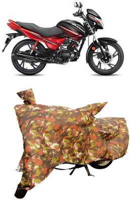 Amozkart Two Wheeler Cover for Hero(Glamour FI, Multicolor)