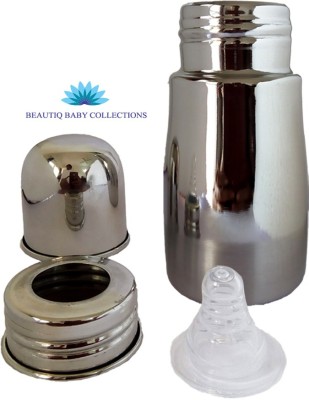 Beautiq Baby Collections Complete Stainless Steel Baby Feeding Bottle 300ml - 300 ml(Silver)