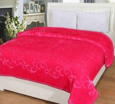 GKM Floral Single Mink Blanket for  Heavy Winter(Polyester, Multicolor)