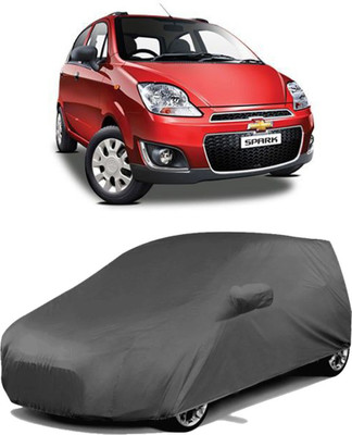 SA GROUP Car Cover For Chevrolet Spark (With Mirror Pockets)(Grey)