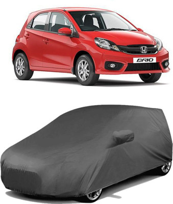 SA GROUP Car Cover For Honda Brio (With Mirror Pockets)(Grey)
