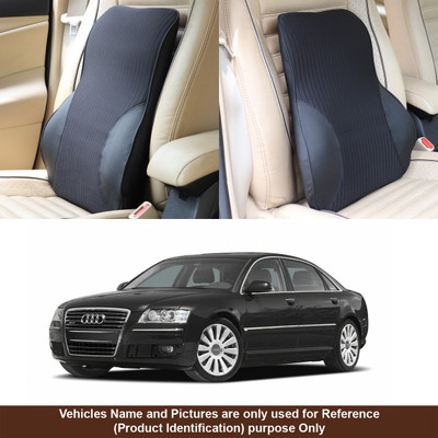Oshotto Black Fabric Car Pillow Cushion for Audi(Rectangular, Pack of 1)