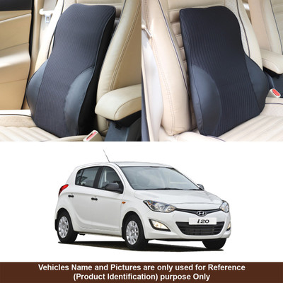 Oshotto Black Fabric Car Pillow Cushion for Hyundai(Rectangular, Pack of 1)