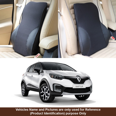Oshotto Black Fabric Car Pillow Cushion for Renault(Rectangular, Pack of 1)