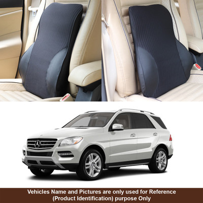 Oshotto Black Fabric Car Pillow Cushion for Mercedes Benz(Rectangular, Pack of 1)