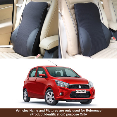 Oshotto Black Fabric Car Pillow Cushion for Maruti Suzuki(Rectangular, Pack of 1)