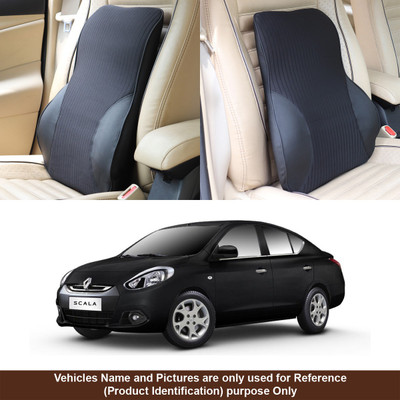 Oshotto Black Fabric Car Pillow Cushion for Renault(Rectangular, Pack of 1)