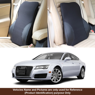 Oshotto Black Fabric Car Pillow Cushion for Audi(Rectangular, Pack of 1)