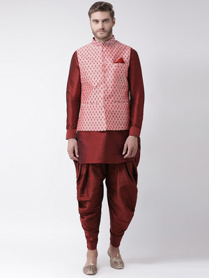 DEYANN Men Kurta Patiala Ethnic Jacket Set