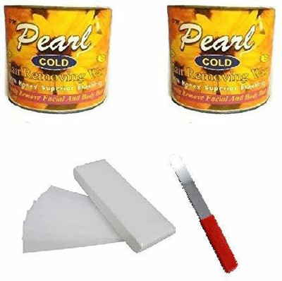 PMPEARL Cold Wax 600gm(2 Pcs) + 60 Pcs Waxing Stripes+ 1 Waxing Spatula Wax(600 g)