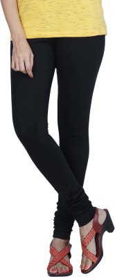 Feathersoft Churidar  Western Wear Legging(Black, Solid)