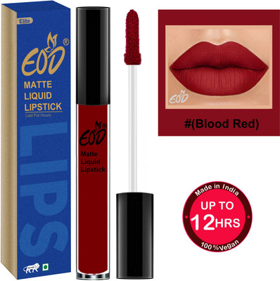EOD Ultra Soft Matte Lip Cream Liquid Lipstick Non Transfer Set no 198(Blood Red, 3 ml)