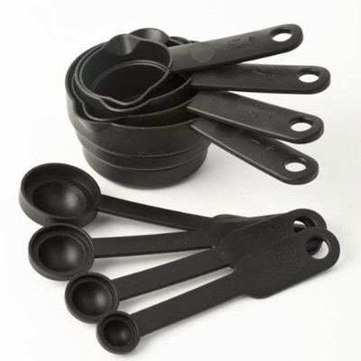 DIVINZ Plastic Measuring Cups and Spoon Set with Ring Holder Measuring Cup Set(240 ml)