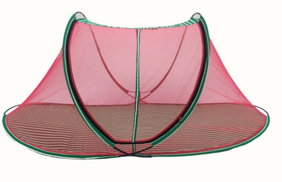 Aim Emporium Polyester Adults Washable Single Bed Foldable Mosquito Net(Orange, Tent)