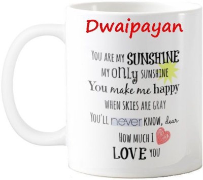 Exocticaa Dwaipayan Love Romantic Quotes 71 Ceramic Coffee Mug(325 ml)