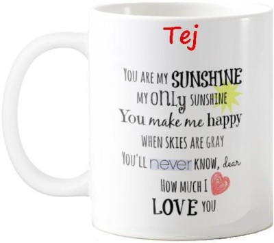 Exocticaa Tej Love Romantic Quotes 71 Ceramic Coffee Mug(325 ml)