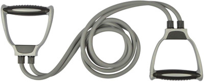TIMA Double Resistance Tubes with Foam Handles, Exercise Cords for Fitness Resistance Tube(Grey)