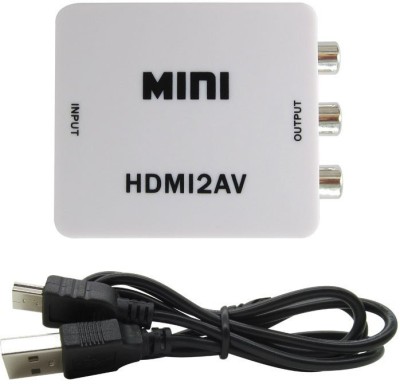 Terabyte  TV-out Cable MINI HDMI2AV HD Video Converter(White, For TV)