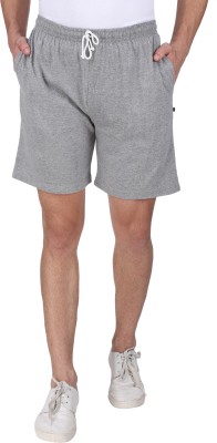 NEO GARMENTS Self Design Men Grey Regular Shorts
