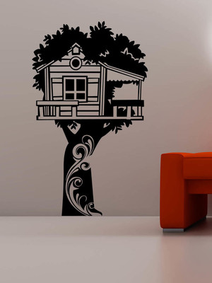 ALLURE 100 cm Tree home Self Adhesive Sticker(Pack of 1)
