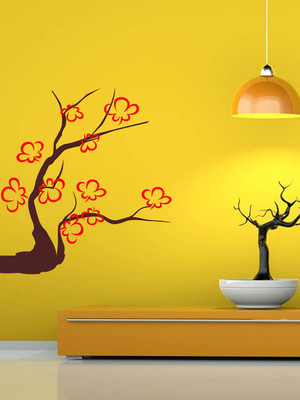 ALLURE 67 cm bold tree Self Adhesive Sticker(Pack of 1)