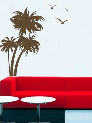 ALLURE 92 cm Tree Self Adhesive Sticker(Pack of 1)
