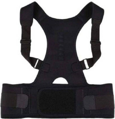 G-Honest Shoulder Back Support Belt for Men & Women Back / Lumbar Support(Black)