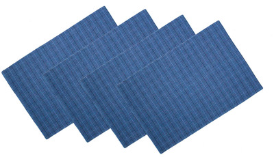 OASIS Rectangular Pack of 4 Table Placemat(Blue, Cotton)