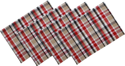 OASIS Rectangular Pack of 4 Table Placemat(Multicolor, Cotton)
