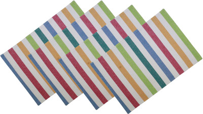 OASIS Rectangular Pack of 4 Table Placemat(Multicolor, Cotton)