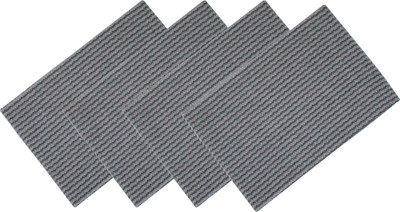 OASIS Rectangular Pack of 4 Table Placemat(Black, Cotton)