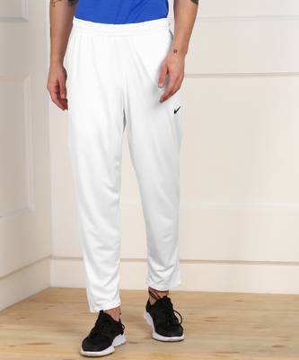 NIKE Solid Men White Track Pants Price History