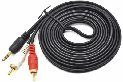 Sage  TV-out Cable 3.5 mm Male to 2 RCA Male Stereo Audio Aux Cable- 3 Meter for Tablet, Smartphone(Multicolor, For Home Theater, 3 m)