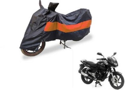 Star India Waterproof Two Wheeler Cover for Bajaj(Pulsar 150, Orange, Grey)