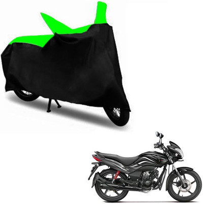 RONISH Two Wheeler Cover for Hero(Passion Xpro, Black, Green)
