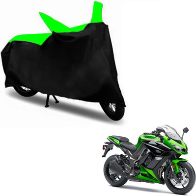 RONISH Two Wheeler Cover for Kawasaki(Ninja 250, Black, Green)