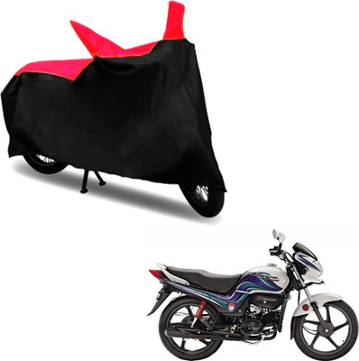 RONISH Two Wheeler Cover for Hero(Splendor NXG, Black, Red)