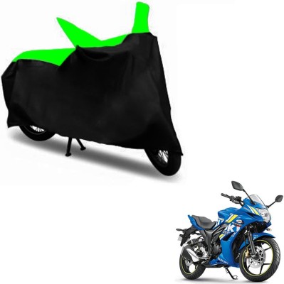 RONISH Two Wheeler Cover for Suzuki(Gixxer SF, Black, Green)