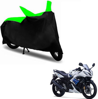 RONISH Two Wheeler Cover for Yamaha(YZF R15 S, Black, Green)