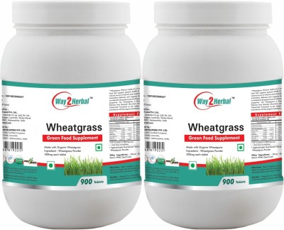 Way2Herbal Wheatgrass - 900 Tablets Value Pack of 5(Pack of 5)
