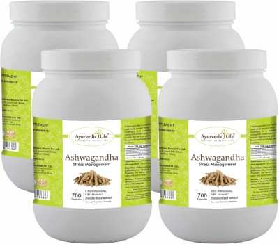 Ayurvedic Life Ashwagandha 700 Capsules Value Pack of 4(Pack of 4)