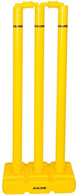 HAWK Full Size, Heavy Stumps Set for Cricket Lovers, Best quality set(Yellow)
