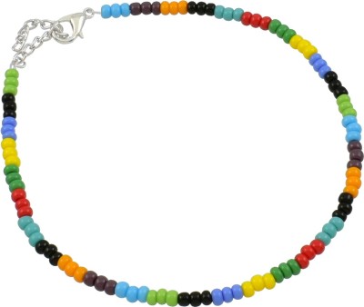 HIGH TRENDZ Traditional Czech Multicolor Seed Beads Anklet Alloy Anklet