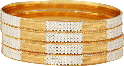 Indian Fashion Jewellery Alloy Gold-plated Bangle Set(Pack of 4)
