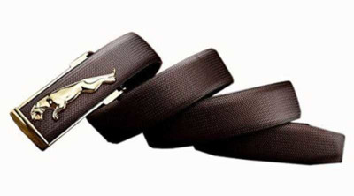 curve creation Men Casual Brown Genuine Leather Belt